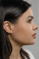Ohrringe GOLDEN CIRCLE aus facettiertem Onyx