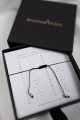 Armband Family kodiert im Morsealphabet – Bergkristall mit Turmalin und Onyx
