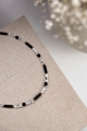 Halskette Agnes aus Mondstein und Onyx