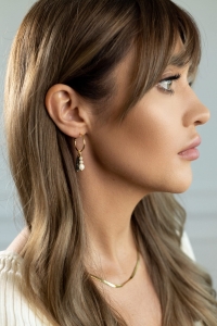 Ohrringe Laura aus vergoldetem Silber mit Jaspis und Achat