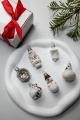 Mini-Christbaumkugel-Set „SNOW“