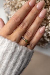 Ring MYSTIC green aus indischem Achat