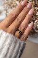 Ring JULIET aus facettiertem Onyx