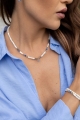 Halskette Serenity Tears LIGHT BLUE  mit Anhänger aus Blauchalcedon