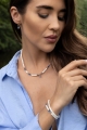 Halskette Serenity Tears LIGHT BLUE  mit Anhänger aus Blauchalcedon