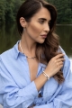 Halskette Serenity Tears LIGHT BLUE  mit Anhänger aus Blauchalcedon