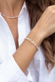 Serenity Tears LIGHT PINK Armband mit rosa Chalcedon-Anhänger