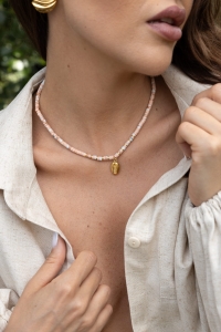 KAURI Halskette aus kaiserlichem (blau-orange) Jaspis