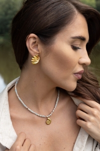 Halskette CONCHIGLIA aus kaiserlichem Jaspis (blau)