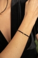 Armband NIGHT OF MAGIC mit Mini-Sternanhänger – schwarzer Spinell
