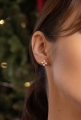 Ohrringe MINI PEARLS aus vergoldetem Silber