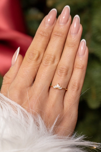 Ring Princess aus vergoldetem Silber