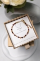 LÖWE Premium – Sternzeichen-Armband – Bergkristall, Sonnenstein, Granat