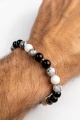 Talisman-Armband der Balance – Herrenarmband aus Jadeit und Onyx