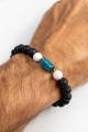 Talisman-Armband Selbstverwirklichung – Herrenarmband aus Apatit, Jadeit und Vulkangestein