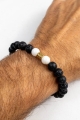 Talisman-Armband Selbstverwirklichung – Herrenarmband aus Apatit, Jadeit und Vulkangestein