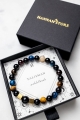 Talisman-Armband Wohlstand – Herrenarmband aus Granat, Tigerauge, Citrin und Onyx