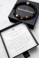Talisman-Armband Wohlstand – Herrenarmband aus Granat, Tigerauge, Citrin und Onyx