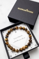 Talisman-Armband Selbstbewusstsein – Herrenarmband aus Bronzyt und Tigerauge