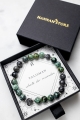 Talisman-Armband Schutz für Reisende – Herrenarmband aus Afrikanischem Türkis, Hämatit und Larvikit