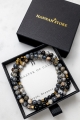 Herrenkette MASTER OF CALM aus braunem Opal und Onyx