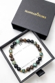 Herrenarmband MYSTIC VOYAGER aus Onyx, Bronzit und afrikanischem Türkis