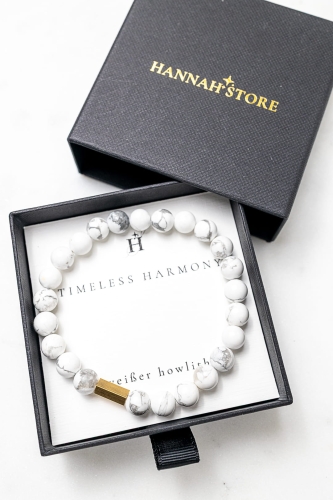 Herrenarmband TIMELESS HARMONY aus weißem Howlith