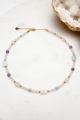 HALSKETTE ARIANA – Rosenquarz, Aquamarin, Amethyst