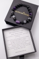 Amulett des SCHUTZES UND DER INTUITION – Herrenarmband aus Amethyst, Schneeflocken-Obsidian, Labradorit und Onyx