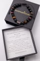 Amulett des UNBEUGSAMEN WILLENS – Herrenarmband aus Granat, Tigerauge, Bronzit und Onyx.
