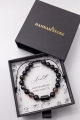Amulett der ACHTSAMKEIT UND DES SCHUTZES – Herrenarmband aus Obsidian, Rauchquarz, Hämatit und Onyx