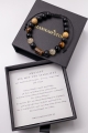 Amulett des MUTES UND DER STABILITÄT – Herrenarmband aus Landschaftsjaspis, Citrin, Tigerauge und Onyx