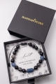 Amulett der HANDLUNGSKRAFT UND RUHE – Herrenarmband aus Aventurin, Larvikit, Landschaftsjaspis und Onyx