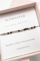 Morse-Armband SCHWESTER – Labradorit & Nacht von Kairo