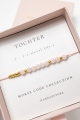 Morse-Armband TOCHTER – Rosenquarz in Hellrosa