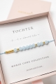Morse-Armband TOCHTER – Aquamarin in Hellblau 