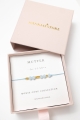 Morse-Armband MUTTER – Aquamarin in Hellblau | Teil der Kollektion MORSE CODE
