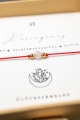 Glücksarmband mit ROSENQUARZ auf rotem Band