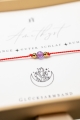 Amethyst – Glücksarmband auf rotem Band für Februar