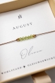 Armband mit Olivin für August-Geborene