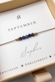 Armband mit Saphir für September-Geborene