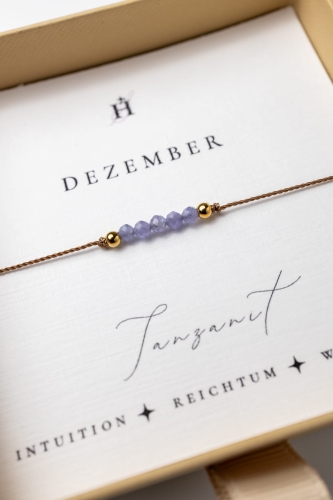 Armband mit Tansanit für Dezember-Geborene