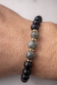 Armband DEZEMBER – Birth Stone Men – Afrikanischer Türkis & Onyx