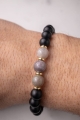 Armband OKTOBER – Birth Stone Men – Turmalin & Onyx