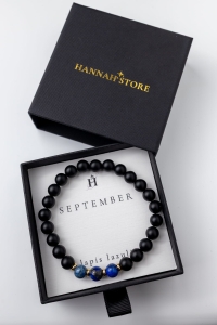 Armband SEPTEMBER – Birth Stone Men – Lapislazuli & Onyx