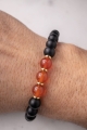Armband JULI – Birth Stone Men – Karneol & Onyx