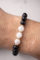 Armband JUNI – Birth Stone Men – Mondstein & Onyx