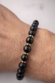 Armband MAI – Birth Stone Men – Nil-Emerald & Onyx