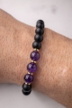 Armband FEBRUAR – Birth Stone Men – Amethyst & Onyx