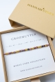 GROßMUTTER – zartes Morsecode-Armband mit Rhodochrosit